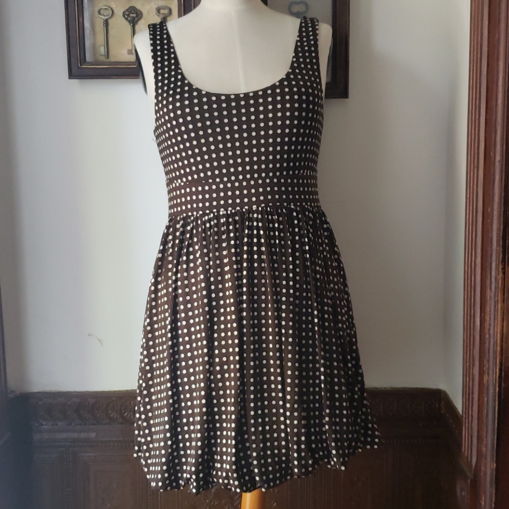 ALICE + OLIVIA Silk Blend Polka Dot Dress M